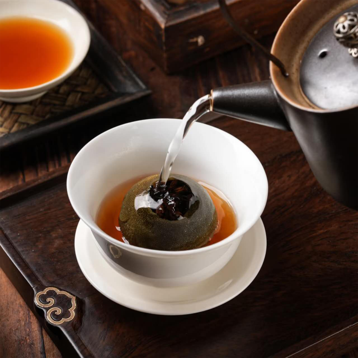 Tè Pu Erh al Mandarino Verde（Xiao Qing Gan）