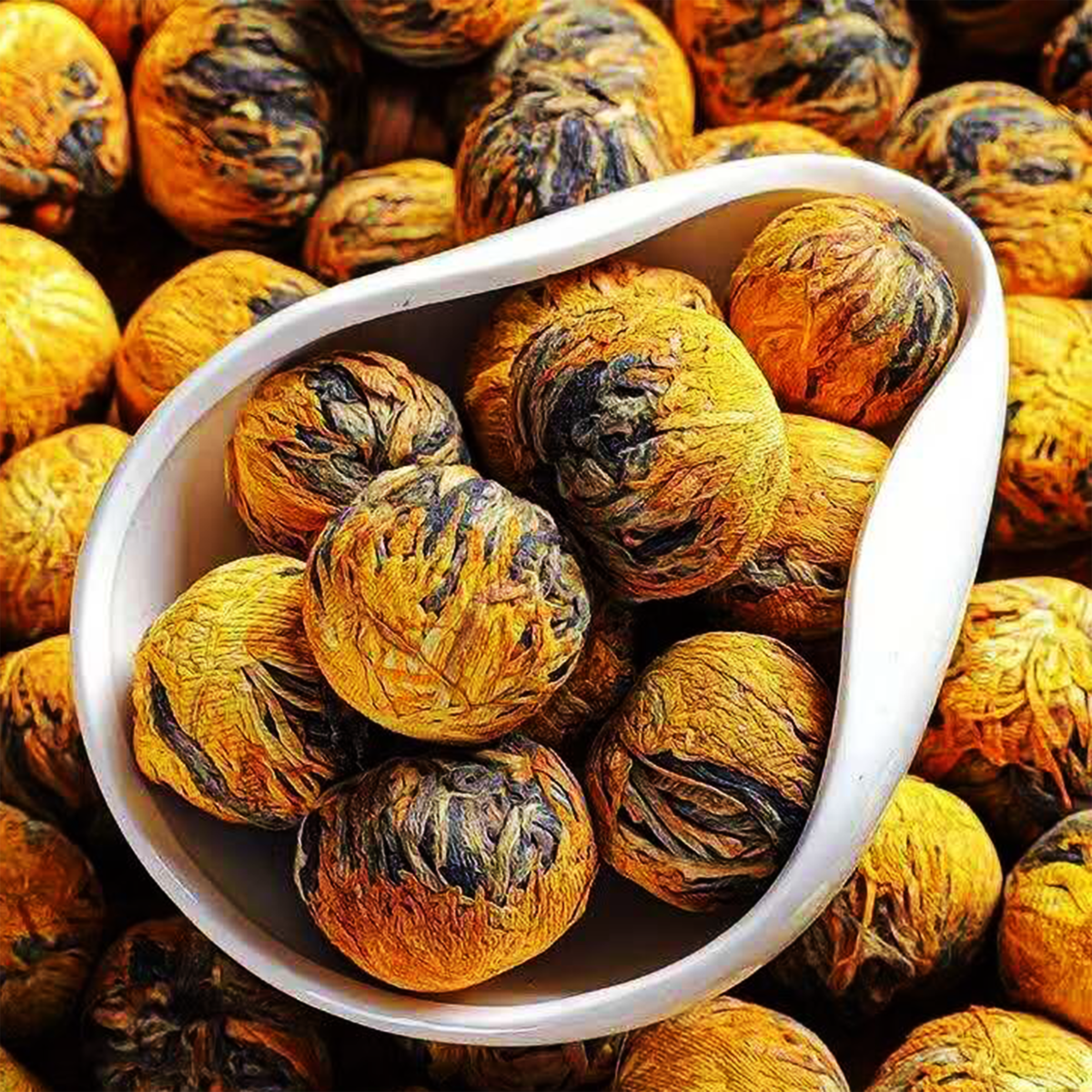 Tè alle Perle di Drago al Crisantemo e Pu Erh